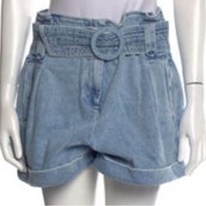 Sezane light wash shorts